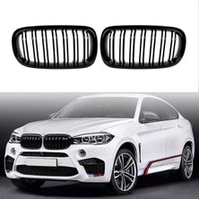 Özgürce Çift Şeritli Siyah Ön Panjur Izgara 2014-2018 X5 F15 Uyumlu