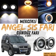 Özgürce Mercekli Angel Sis Farı 76MM Turuncu Halkalı Gündüz Farı 2'li Set