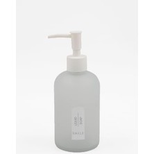 Storemax Envy Premium Banyo Seti - Gri Cam - Sıvı Sabunluk ve Diş Fırçalık - 420CC Beyaz Pompalı - Banyo