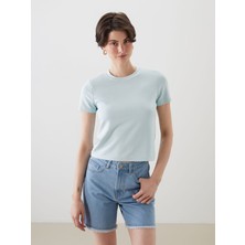 Lc Waikiki Yeni Sezon Bisiklet Yaka Kadın Tişört