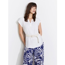 Lc Waikiki Yeni Sezon Kaçık Yaka Dokulu Kadın Bluz