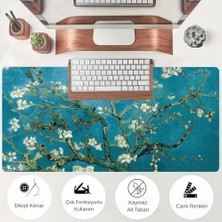 Storemax Desenli Büyük Masa Pedi 90X40 cm 3 mm Kaymaz Tabanlı Desk Mat Kumaş Mouse Pad Klavye ve Mouse Için Geniş Yüzey Ev Ofis Gaming Açık Yeşil