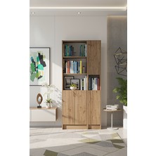 Yeti Mobilya Kuta FLAT85 Kitaplık 4 Kapaklı Kütüphane