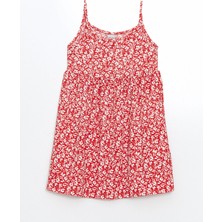 Lc Waikiki Yeni Sezon Kare Yaka Çiçekli Kız Çocuk Elbise