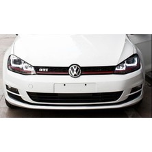 Özgürce Golf 7 Mk7 Gtı Ön Panjur Izgara Kırmızı Şeritli, 2012+ Uyumlu