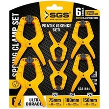 Storemax 6 Parça Pratik Işkence Seti, 75MM-100MM-150MM Mengene Kelepçe Takımı, Dayanıklı Yapı, Güçlü Sıkıştırma, Model SGS1684