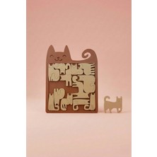 Modelerman Design Kedi Bulmaca Tahtası Oyun Seti - 3D Baskı