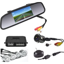 Özgürce 4.3" Ayna Ekranlı Kamera Park Sensörü Seti, Güvenli Sürüş Için Ideal