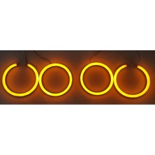 Özgürce Turuncu Bmw E90 Angel Halka Seti, 4 Adet, E90 Far Içi Halka, Şık Aksesuar