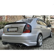 Özgürce Mat Siyah Arka Ek Çıkışsız Hyundai Accent Era Için Uyumlu 75 Karakter