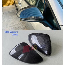 Özgürce Golf 7 Karbon Fiber Görünüm Dikiz Aynası Kapakları, Şık ve Dayanıklı Aksesuar