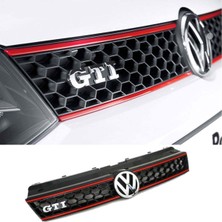 Özgürce Kırmızı Şeritli Ön Panjur, Volkswagen Polo 6r Gtı 2009-2014 Için