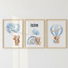 ZENkora 3'lü Poster Tablo Seti Çocuk Bebek Odası Poster, Çerçevesiz Poster Tablo 21 x 30 cm