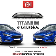 Özgürce 2015-2018 Ford Focus Nikelajlı Ön Panjur ve Sis Far Çerçevesi