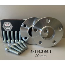 Özgürce 5X114.3 Renault Uyumlu Spacer 20MM + 10 Bijon Set, 2 Adet
