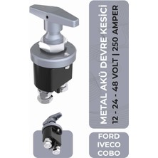 Özgürce Çevirmeli Metal Akü Devre Kesici Şalter 12/24/48V 250A, Güç Koruma