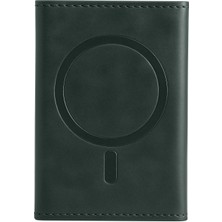 Storozde Joko Tema Magsafe Deri Kartlık - Yeşil