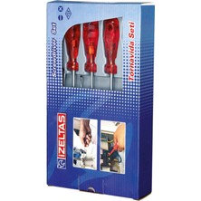 İzeltaş 4100 Düz Tornavida Takımı 8 Parça Kraft
