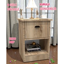 Enfa Store Iki Gizli Bölmeli Mdf Komodin,kurulu Gönderilir,montaja Gerek Yok