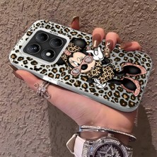 HONTINGA Xiaomi Redmi Note 14 Pro ile Uyumlu Kılıfı Silikon Kenar Sert Arka Anti Düşme Telefon Kılıfı Mickey Minnie Desenli K1-0697
