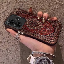 HONTINGA Xiaomi Redmi 13 4g ile Uyumlu Kılıfı Silikon Kenar Sert Arka Anti Düşme Telefon Kılıfı Klasik Desenli K1-0700