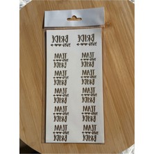 Brideist Wedding Co 12'li Altın Yaldızlı Geçici Dövme| Bride & Team Bride| Team Brıde Dövme Sticker Seti|