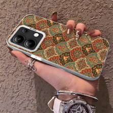 HONTINGA Xiaomi Redmi Note 13 ile Uyumlu Kılıfı Silikon Kenar Sert Arka Anti Düşme Telefon Kılıfı Sanat Desenli K1-0701