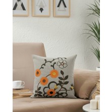 Aurevia - 2 Adet- Çicek Nakışlı Kırlent Kılıfı Yaz Sezonu