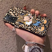 HONTINGA Xiaomi Redmi Note 11 Pro ile Uyumlu Kılıfı Silikon Kenar Sert Arka Anti Düşme Telefon Kılıfı Mickey Minnie Desenli K1-0697