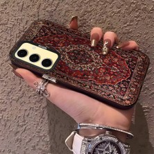 HONTINGA Samsung Galaxy S24 Fe ile Uyumlu Kılıfı Silikon Kenar Sert Arka Anti Düşme Telefon Kılıfı Klasik Desenli K1-0700