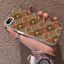 HONTINGA iPhone 8 ile Uyumlu Kılıfı Silikon Kenar Sert Arka Anti Düşme Telefon Kılıfı Sanat Desenli K1-0701