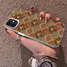 HONTINGA iPhone 12 Pro ile Uyumlu Kılıfı Silikon Kenar Sert Arka Anti Düşme Telefon Kılıfı Sanat Desenli K1-0701