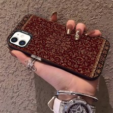 HONTINGA iPhone 12 Pro ile Uyumlu Kılıfı Silikon Kenar Sert Arka Anti Düşme Telefon Kılıfı Vintage Desenli K1-0699