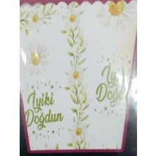 Genel Tedarik Mutlu Anılar Parti Evi 8li Papatya Desenli Popcorn