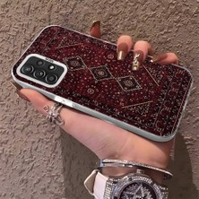 HONTINGA Samsung Galaxy A52S 5g ile Uyumlu Kılıfı Silikon Kenar Sert Arka Anti Düşme Telefon Kılıfı Vintage Desenli K1-0699