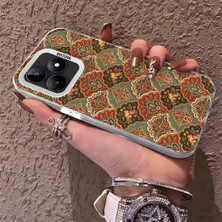 HONTINGA Realme C53 ile Uyumlu Kılıfı Silikon Kenar Sert Arka Anti Düşme Telefon Kılıfı Sanat Desenli K1-0701