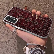 HONTINGA Xiaomi Redmi Note 11 ile Uyumlu Kılıfı Silikon Kenar Sert Arka Anti Düşme Telefon Kılıfı Vintage Desenli K1-0699