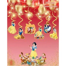 Pamuk Prenses ve Yedi Cüceler Temalı Çift Taraflı 6lı Tavan Sarkıt Süsü