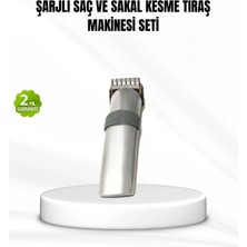 Epilons Şarjlı Saç ve Sakal Kesme Makinesi – Paslanmaz Çelik Bıçak, Ayarlanabilir Başlık
