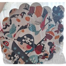 Mutlu Anılar Parti Evi Korsan Desenli Cupcake Standı