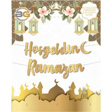 Aktez-El Hoşgeldin Ramazan Süsleri Hoşgeldin Ramazan Kaligrafi Banner