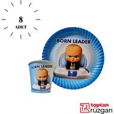 Patron Bebek Temalı Tabak Bardak 8 Li