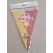Iyiki Doğdun Banner,sarıkırmızı,sarı Lacivert Desenli,resimli Taraftar Banner,flama