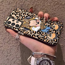 HONTINGA Samsung Galaxy A33 5g ile Uyumlu Kılıfı Silikon Kenar Sert Arka Anti Düşme Telefon Kılıfı Mickey Minnie Desenli K1-0697