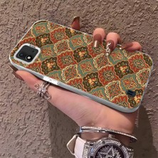 HONTINGA Realme C20 ile Uyumlu Kılıfı Silikon Kenar Sert Arka Anti Düşme Telefon Kılıfı Sanat Desenli K1-0701