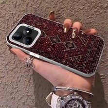 HONTINGA Realme C51 ile Uyumlu Kılıfı Silikon Kenar Sert Arka Anti Düşme Telefon Kılıfı Vintage Desenli K1-0699