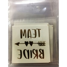 Udmk Store Bekarlığa Veda Team Bride Geçici Dövme - Bride Dövmeleri 10 Adet Altın Renk Model 3