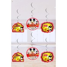 Mickey Mouse Tavan Sarkıt Süsü 6'lı Doğum Günü Partisi