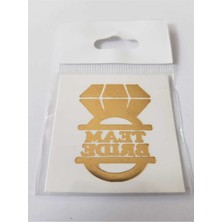 Gold Renk Kalın Yüzük Desenli Team Bride Dövme