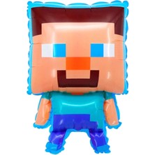 Minecraft Folyo Balon 70CMX45CM Doğum Günü Parti Helyumla Uçan Steve
